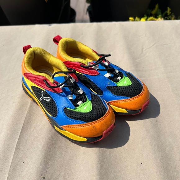 Puma‎ Sneakers Vibrant Colorblock Lace Up Toddler Shoes Size 10C - Picture 1 of 8